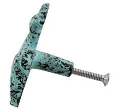 Antique Sage Green Baby Dear Iron Cabinet Knob