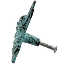 Antique Sage Green Rabbit Iron Dresser Knob