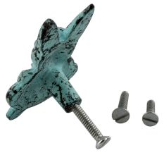 Antique Sage Green Rabbit Iron Dresser Knob