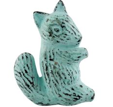 Antique Sage Green Squirrel Iron Dresser Knob