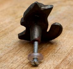 Antique Squirrel Iron Dresser Knob