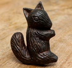 Antique Squirrel Iron Dresser Knob