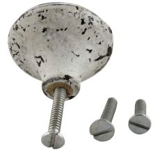 Antique White Floral Round Iron Cabinet Knob