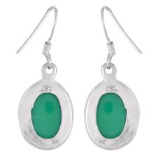 92.5 Sterling Silver Earrings Onyx Round Border Daily Wear Earrings for Girls