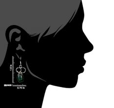 92.5 Sterling Silver Earings and Crafted Malachite Earrings