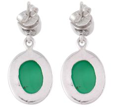 92.5 Sterling Silver Earings Pearl And Onyx Drop Earrings For Women