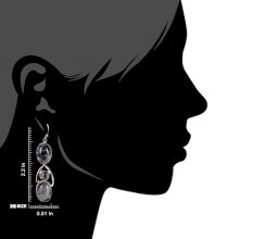 92.5 Sterling Silver Earring Drop Rose Quartz Hangings