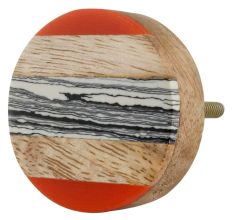 Multicolor Resin And Wood Cabinet Knob