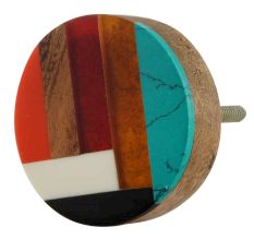 Multicolor Resin And Wood Cabinet Knob