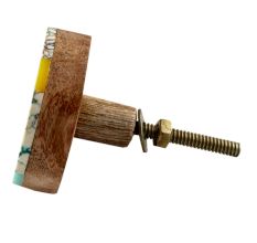 Multicolor Resin And Wood Cabinet Knob