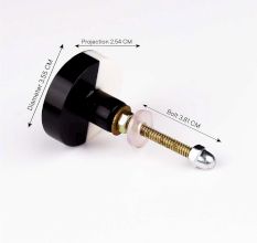Black Wood Brass Resin Round Dresser knob