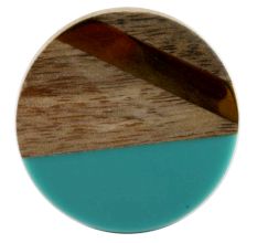 Round Wooden And Resin Cabinet Knob