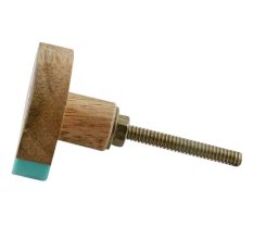 Round Wooden And Resin Cabinet Knob