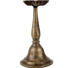 Brass Oil Lamp South Indian Engraved Diya Light Stand