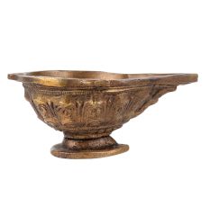 Bronze Spiritual Oil Lamp With Fine Carving