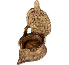 Brass Ornate Gajalaxmi Oil Lamp Diya Oil Lamp Deep