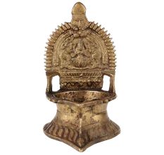 Brass Ornate Gajalaxmi Oil Lamp Diya Oil Lamp Deep
