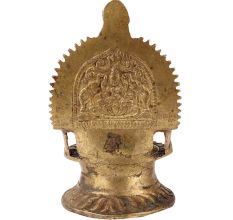 Brass Ornate Gajalaxmi Oil Lamp Diya Oil Lamp Deep