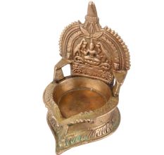 Traditional Brass Small Gajlaxmi Pooja Lamp
