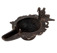 Brass Peacock Oil Lamp Diwali Worship Diya