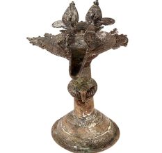 Brass Oil Lamp Diya DeepakÂ With Peacock Figurines