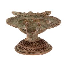 Brass Oil Lamp Tribal Culture Indian Handmade Showpiece