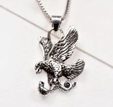 92.5 Sterling SilverÂ Eagle Pendant Flying Bird Necklace Charm Jewellery