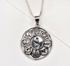 92.5 Sterling Silver Good Luck Pendant Feng Shui Amulet Charm