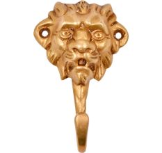 Majestic Brass Lion Head Wall Hook