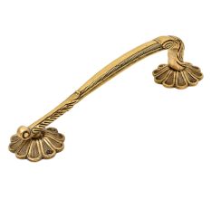 Ethnic Brass Door Handle With Floral Ends