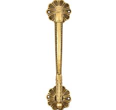 Ethnic Brass Door Handle With Floral Ends