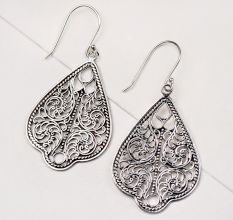 Traditional 92.5 Sterling Silver Drop Earrings