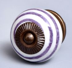 Dark Purple Striped Knob