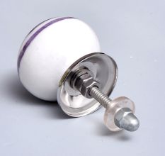 Dark Purple Striped Knob