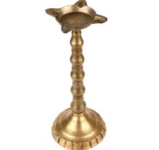 Brass Oil Lamp Long 4 Wick Oil Lamp With Stand