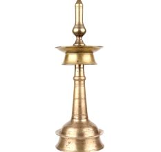 Brass Oil Lamp South Indian Nilavilakku Lamp With Stand