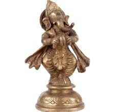 Handmade Brass Musical Ganesha Idol