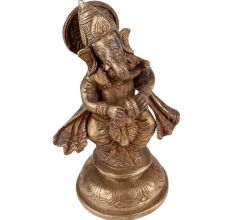 Handmade Brass Musical Ganesha Idol