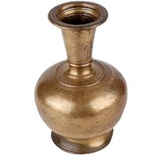 Hand Crafted Brass Flower Pot Sleek and Long Mughal Pattern Brass Pot