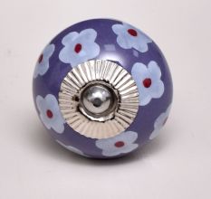 Purple Tiny Flower Knob