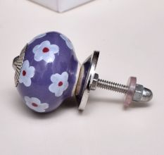 Purple Tiny Flower Knob