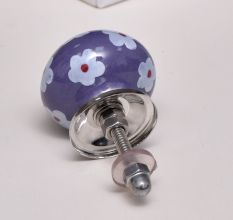 Purple Tiny Flower Knob