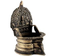 Brass Puja Gajlaxmi Vilakku Oil Lamp 
