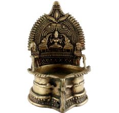 Handmade Brass Oil Lamp Engraved Design Diya Lamp