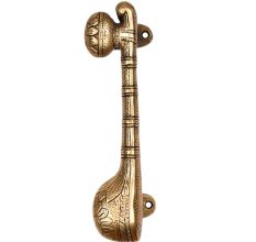 Brass Sitar Door Handle Musical Instrument Shape Door Pull