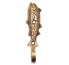 Handmade Brass Fish Wall Coat Hook