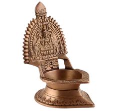 Ashtadhatu Ritual Engraved Oil Lamp