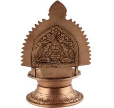 Ashtadhatu Ritual Engraved Oil Lamp