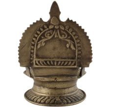 Decorated Brass Cross Oil Lamp