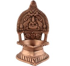 Hindu Laxmi Ashtadhatu Oil Lamp Ethnic Ritual Oil Lamp